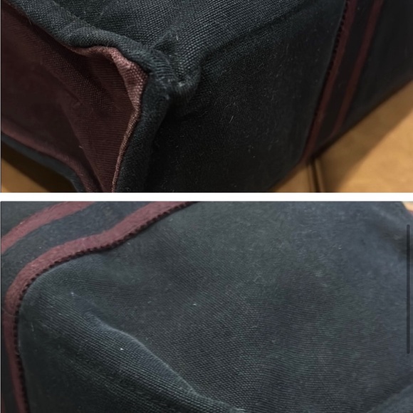 Hermes Paris Fourre Tout Burgundy and Black Tote Bag 16.75x11.5 - Picture 5 of 11
